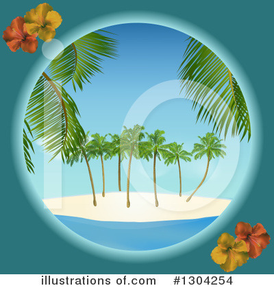 Royalty-Free (RF) Island Clipart Illustration by elaineitalia - Stock Sample #1304254