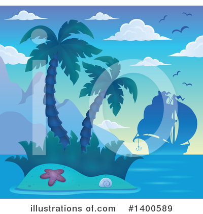 Royalty-Free (RF) Island Clipart Illustration by visekart - Stock Sample #1400589