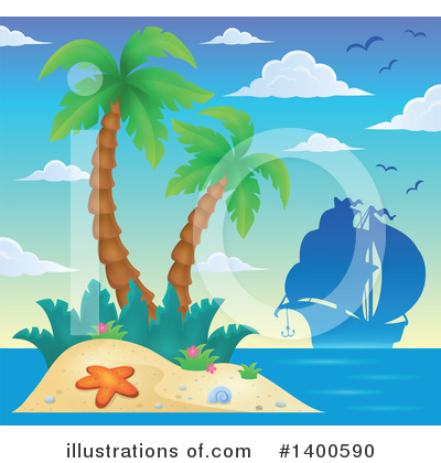 Royalty-Free (RF) Island Clipart Illustration by visekart - Stock Sample #1400590