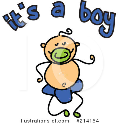 Royalty-Free (RF) Its A Boy Clipart Illustration by Prawny - Stock Sample #214154
