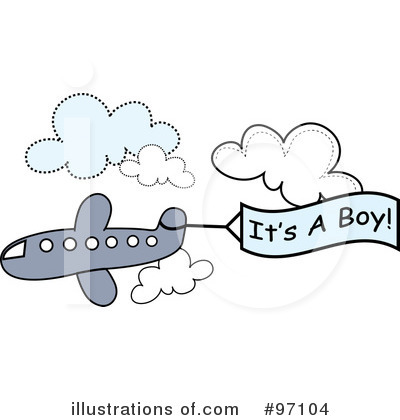 Royalty-Free (RF) Its A Boy Clipart Illustration by Pams Clipart - Stock Sample #97104