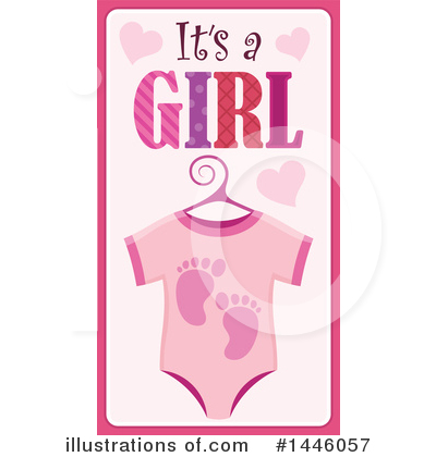 Royalty-Free (RF) Its A Girl Clipart Illustration by visekart - Stock Sample #1446057