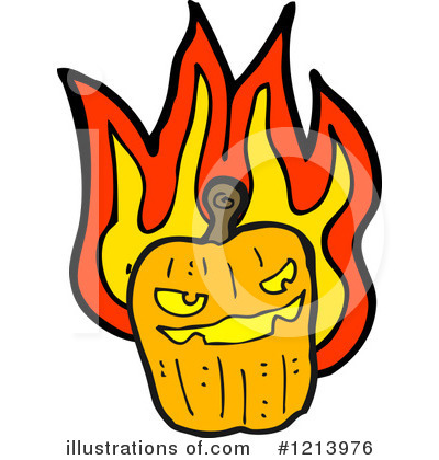 Flaming Jack-O-Lantern Clipart #1213976 by lineartestpilot