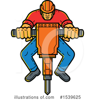 Royalty-Free (RF) Jackhammer Clipart Illustration by patrimonio - Stock Sample #1539625