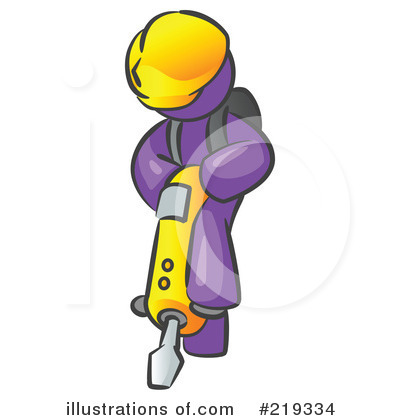 Royalty-Free (RF) Jackhammer Clipart Illustration by Leo Blanchette - Stock Sample #219334