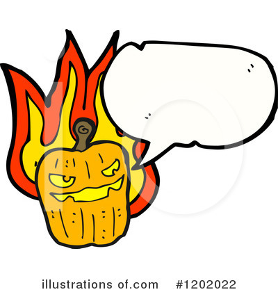 Flaming Jack-O-Lantern Clipart #1202022 by lineartestpilot
