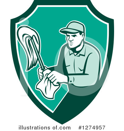 Royalty-Free (RF) Janitor Clipart Illustration by patrimonio - Stock Sample #1274957