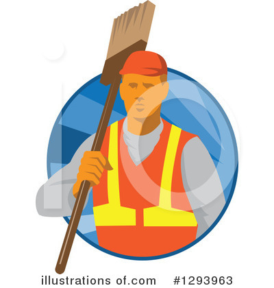 Royalty-Free (RF) Janitor Clipart Illustration by patrimonio - Stock Sample #1293963