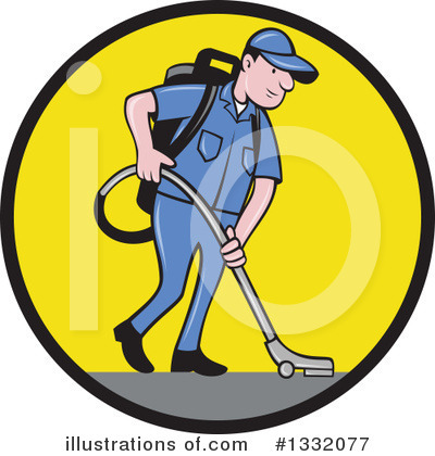 Royalty-Free (RF) Janitor Clipart Illustration by patrimonio - Stock Sample #1332077
