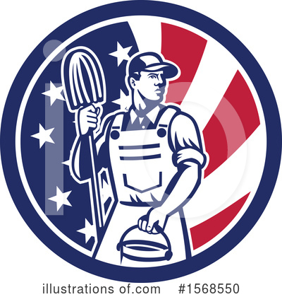 American Flag Clipart #1568550 by patrimonio