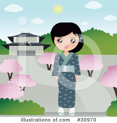 Kimono Clipart #30970 by Melisende Vector