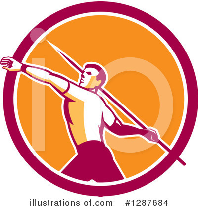 Royalty-Free (RF) Javelin Clipart Illustration by patrimonio - Stock Sample #1287684