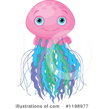 Royalty-Free (RF) Jellyfish Clipart Illustration by Pushkin - Stock Sample #1198977