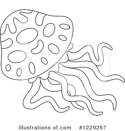 Jellyfish Clipart #1229267 by Alex Bannykh
