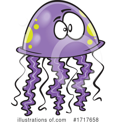 Jellyfish Clipart #1717658 by toonaday