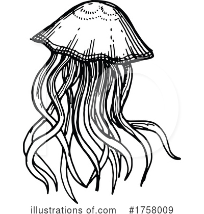 Jellyfish Clipart #1758009 by Vector Tradition SM