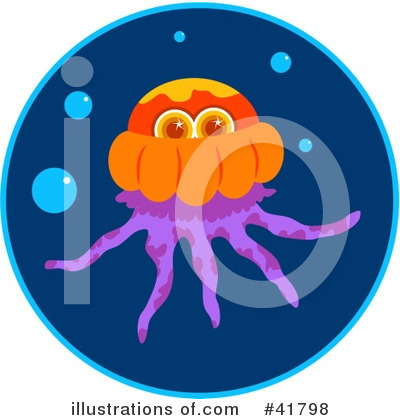 Royalty-Free (RF) Jellyfish Clipart Illustration by Prawny - Stock Sample #41798