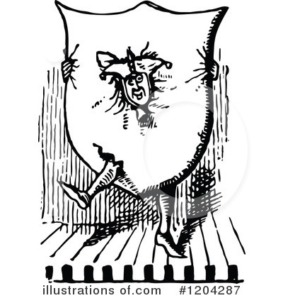 Royalty-Free (RF) Jester Clipart Illustration by Prawny Vintage - Stock Sample #1204287