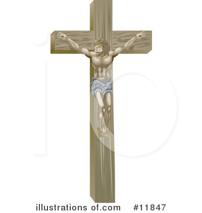 Crucifix Clipart #11847 by AtStockIllustration