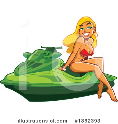 Royalty-Free (RF) Jetski Clipart Illustration by Clip Art Mascots - Stock Sample #1362393