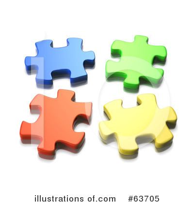 Royalty-Free (RF) Jigsaw Puzzle Clipart Illustration by Tonis Pan - Stock Sample #63705