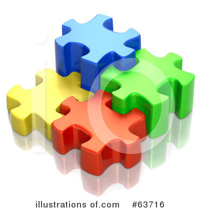 Royalty-Free (RF) Jigsaw Puzzle Clipart Illustration by Tonis Pan - Stock Sample #63716