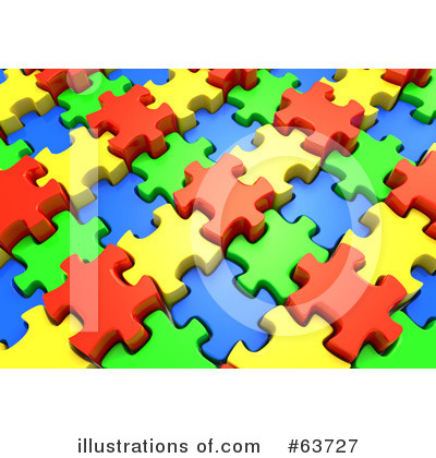 Royalty-Free (RF) Jigsaw Puzzle Clipart Illustration by Tonis Pan - Stock Sample #63727