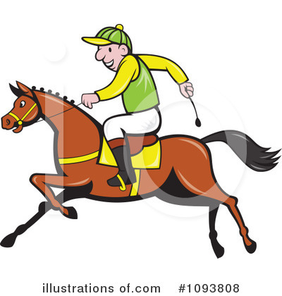 Horse Race Clipart #1093808 by patrimonio