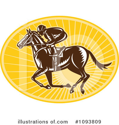 Horse Racing Clipart #1093809 by patrimonio