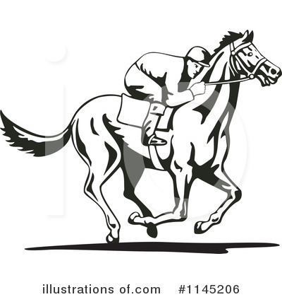 Horse Race Clipart #1145206 by patrimonio