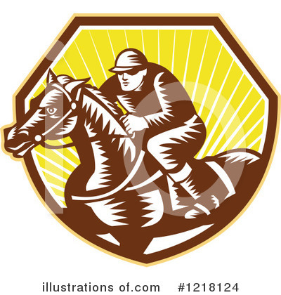 Horse Races Clipart #1218124 by patrimonio
