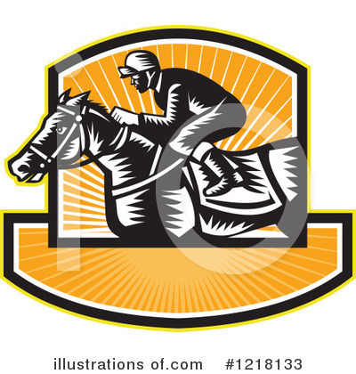 Horse Races Clipart #1218133 by patrimonio