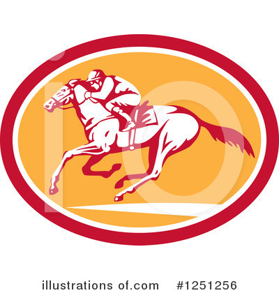 Horse Race Clipart #1251256 by patrimonio