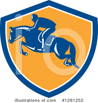 Horse Race Clipart #1261252 by patrimonio