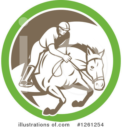 Horse Races Clipart #1261254 by patrimonio