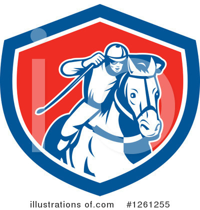 Horse Race Clipart #1261255 by patrimonio