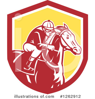 Horse Races Clipart #1262912 by patrimonio