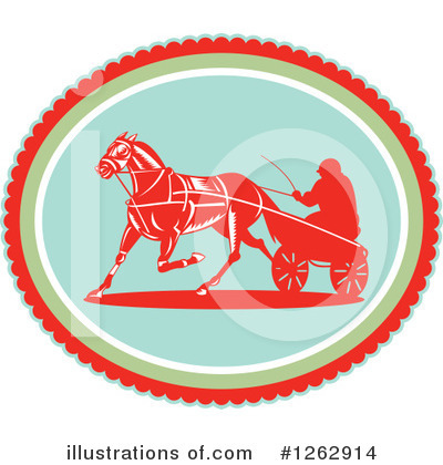 Horse Racing Clipart #1262914 by patrimonio