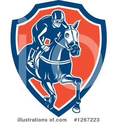 Horse Races Clipart #1267223 by patrimonio