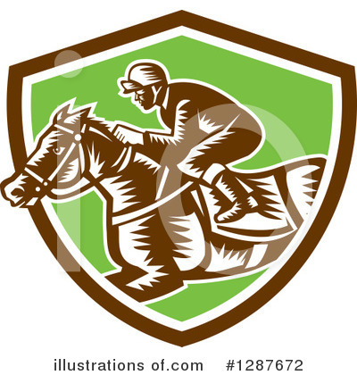 Horse Races Clipart #1287672 by patrimonio