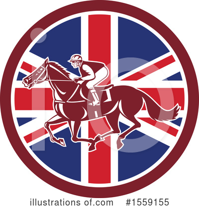 Horse Races Clipart #1559155 by patrimonio