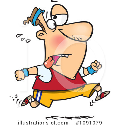 Royalty-Free (RF) Jogging Clipart Illustration by toonaday - Stock Sample #1091079