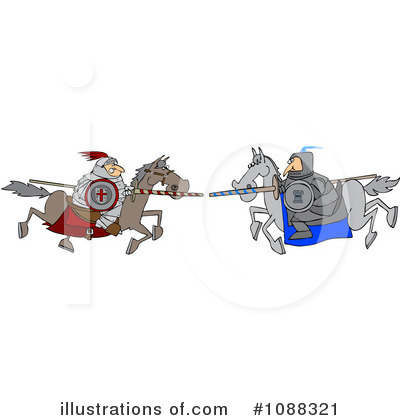 Royalty-Free (RF) Joust Clipart Illustration by djart - Stock Sample #1088321