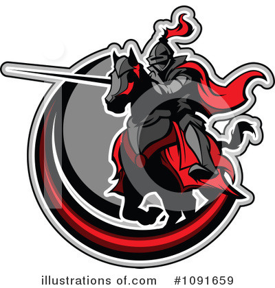 Royalty-Free (RF) Jousting Clipart Illustration by Chromaco - Stock Sample #1091659