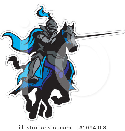 Royalty-Free (RF) Jousting Clipart Illustration by Chromaco - Stock Sample #1094008