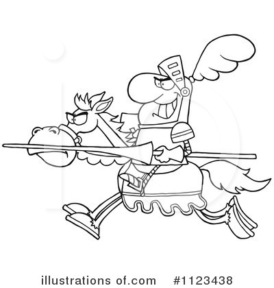 Royalty-Free (RF) Jousting Clipart Illustration by Hit Toon - Stock Sample #1123438