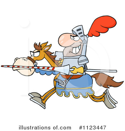 Royalty-Free (RF) Jousting Clipart Illustration by Hit Toon - Stock Sample #1123447