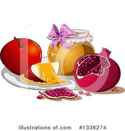 Pomegranate Clipart #1336274 by Liron Peer