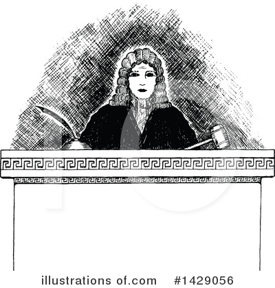 Royalty-Free (RF) Judge Clipart Illustration by Prawny Vintage - Stock Sample #1429056