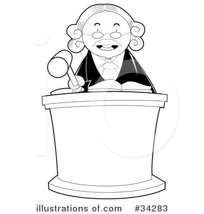 Royalty-Free (RF) Judge Clipart Illustration by YUHAIZAN YUNUS - Stock Sample #34283